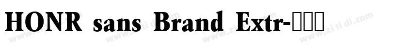 HONR sans Brand Extr字体转换